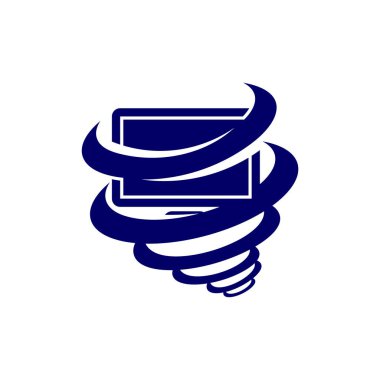 Tornado logo vektör şablonu, Creative Twister logo tasarım konseptleri, simge sembolü, illüstrasyon