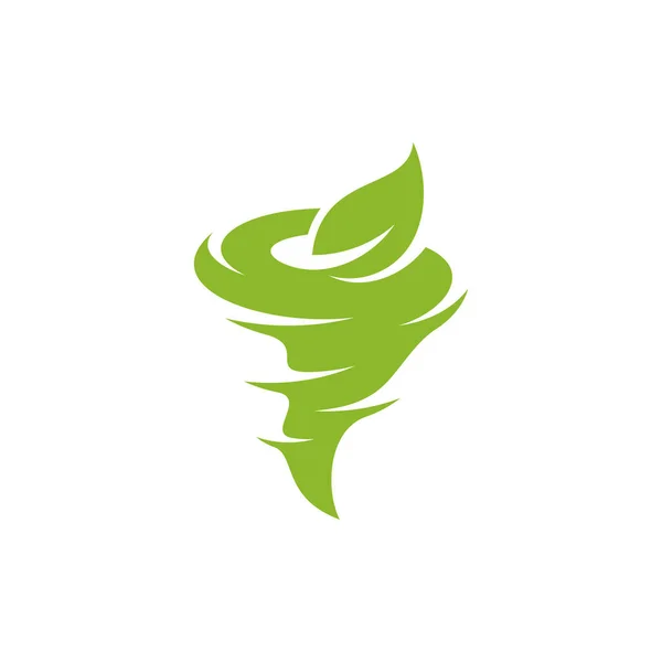 Hoja Con Plantilla Vector Logotipo Tornado Conceptos Diseño Logotipo Creative — Archivo Imágenes Vectoriales