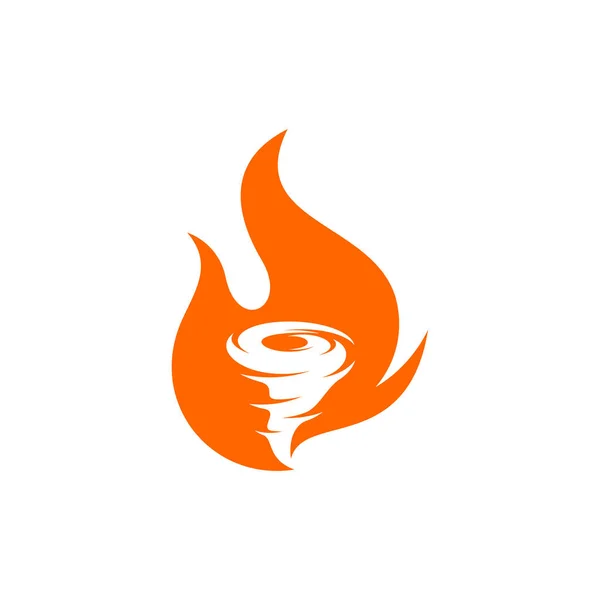 Fire Tornado Logo Șablon Vectorial Creative Twister Logo Design Concepte — Vector de stoc