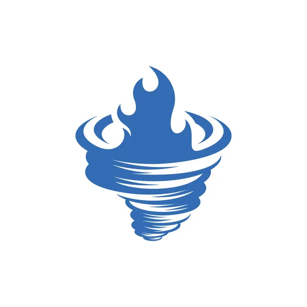 Fire Tornado Logo Vektor Mall Creative Twister Logo Design Koncept — Stock vektor