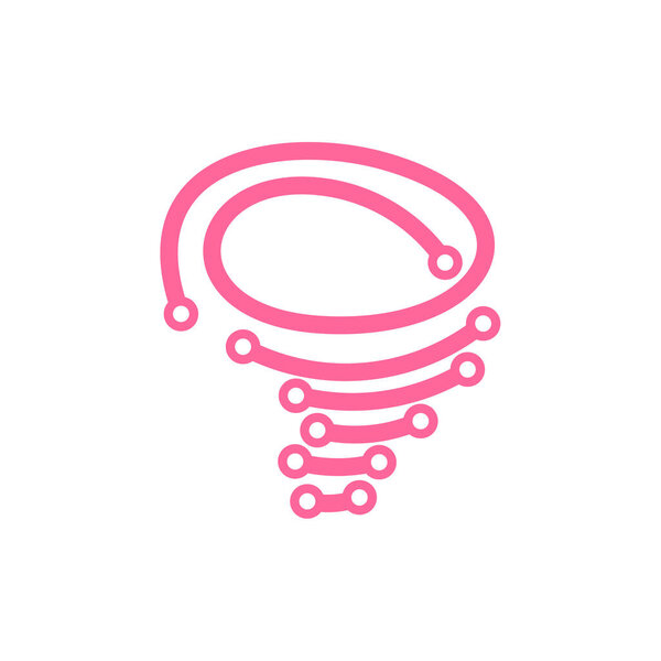 Векторный шаблон логотипа Торнадо, концепция логотипа Creative Twister, иконка, иллюстрация