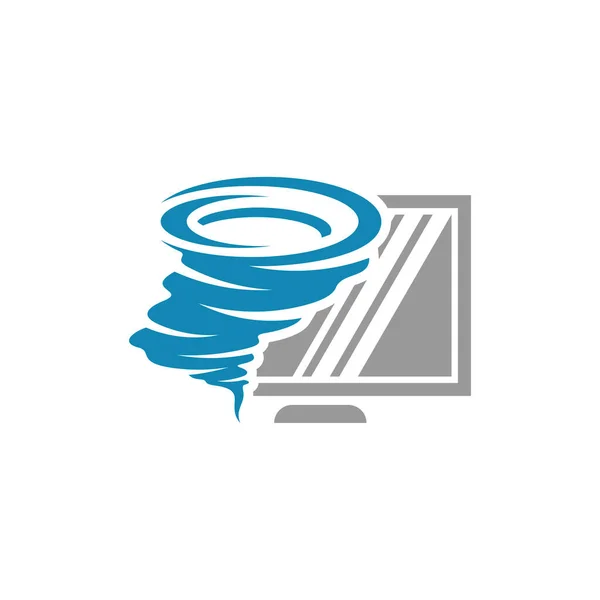 Οθόνη Λογότυπο Tornado Πρότυπο Διάνυσμα Creative Twister Έννοιες Σχεδιασμό Λογότυπο — Διανυσματικό Αρχείο