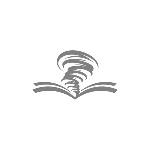 Βιβλίο Tornado Λογότυπο Διάνυσμα Πρότυπο Creative Twister Έννοιες Σχεδιασμό Λογότυπο — Διανυσματικό Αρχείο
