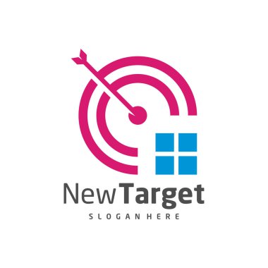 Home Target logo vektör şablonu, Creative Target logo tasarım kavramları, simge sembolü, illüstrasyon