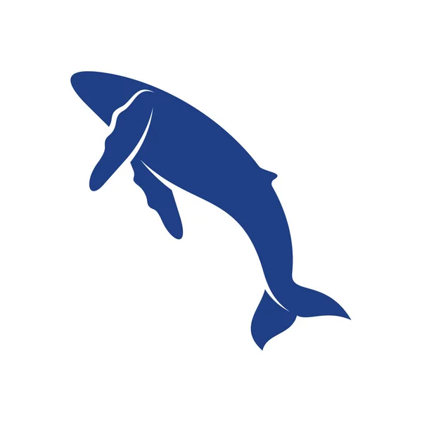 Bálna Design Vektor Creative Whale Illusztrációs Sablon — Stock Vector
