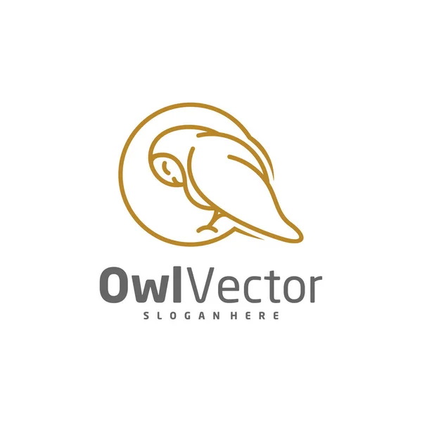 Modèle Vectoriel Logo Owl Concepts Conception Logo Creative Owl — Image vectorielle