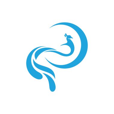 Tavuskuşu logo vektör şablonu, Yaratıcı Tavuskuşu logo tasarımı konseptleri, illüstrasyon