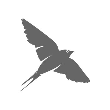 Swallow logo vektör şablonu, yaratıcı kırlangıç logosu tasarım konseptleri, simge sembolü, illüstrasyon