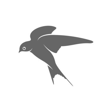 Swallow logo vektör şablonu, yaratıcı kırlangıç logosu tasarım konseptleri, simge sembolü, illüstrasyon