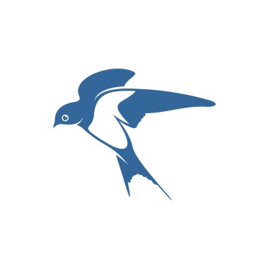 Swallow logo vektör şablonu, yaratıcı kırlangıç logosu tasarım konseptleri, simge sembolü, illüstrasyon