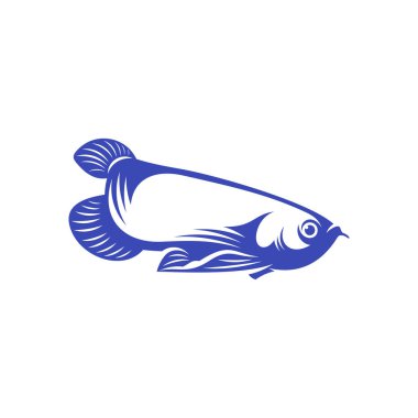Arowana balık logo şablonu, Yaratıcı Arowana balık logosu tasarım konseptleri, simge sembolü, illüstrasyon