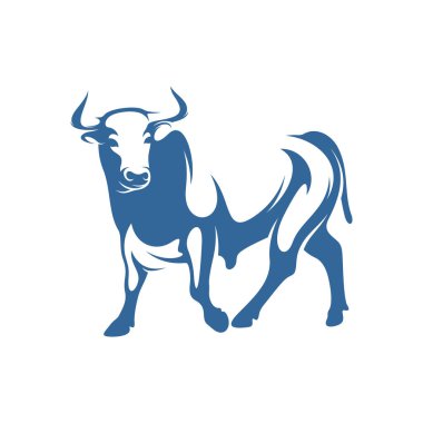 Boğa logo vektör şablonu, Yaratıcı Boğa logosu tasarım konseptleri, simge sembolü, illüstrasyon