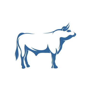Boğa logo vektör şablonu, Yaratıcı Boğa logosu tasarım konseptleri, simge sembolü, illüstrasyon