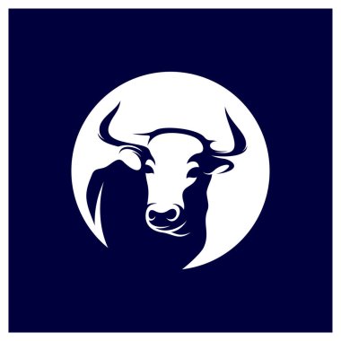 Boğa logo vektör şablonu, Yaratıcı Boğa logosu tasarım konseptleri, simge sembolü, illüstrasyon