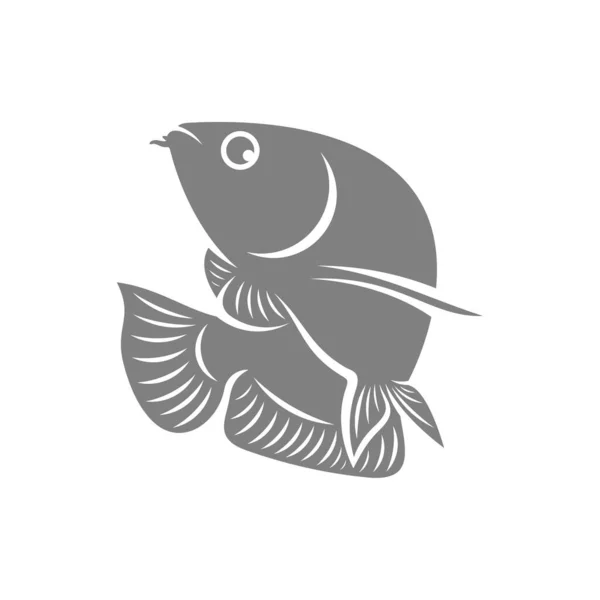 Modèle Vectoriel Logo Poisson Arowana Concepts Créatifs Conception Logo Poisson — Image vectorielle