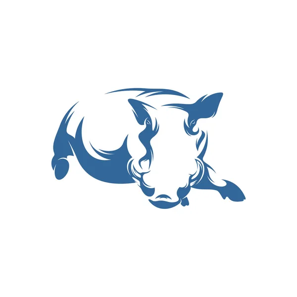 Yaban Domuzu Logo Şablonu Yaratıcı Yaban Domuzu Logo Tasarımı Konseptleri — Stok Vektör