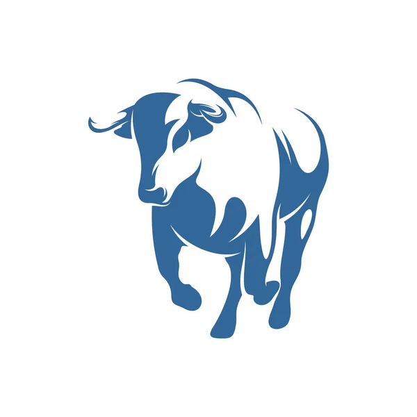 Templat Vektor Logo Banteng Konsep Desain Logo Creative Bull Simbol - Stok Vektor