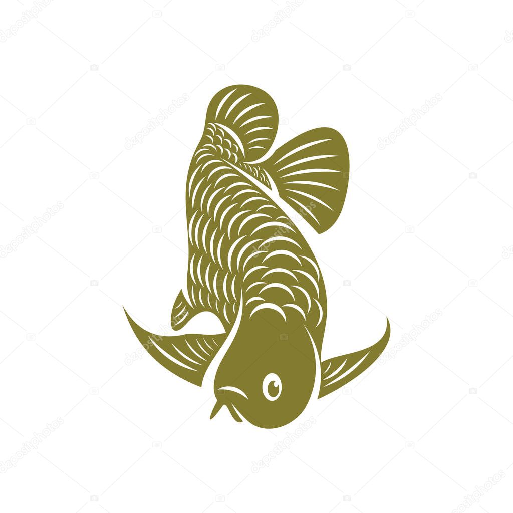 Arowana fish logo vector template, Creative Arowana fish logo design concepts, icon symbol, illustration