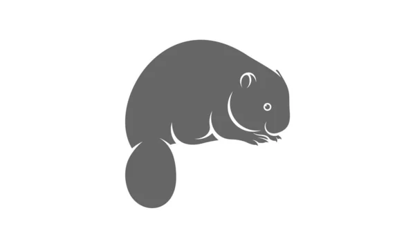 ビーバーのロゴベクトル クリエイティブビーバーのロゴデザインコンセプトテンプレート アイコンシンボル イラスト — ストックベクタ