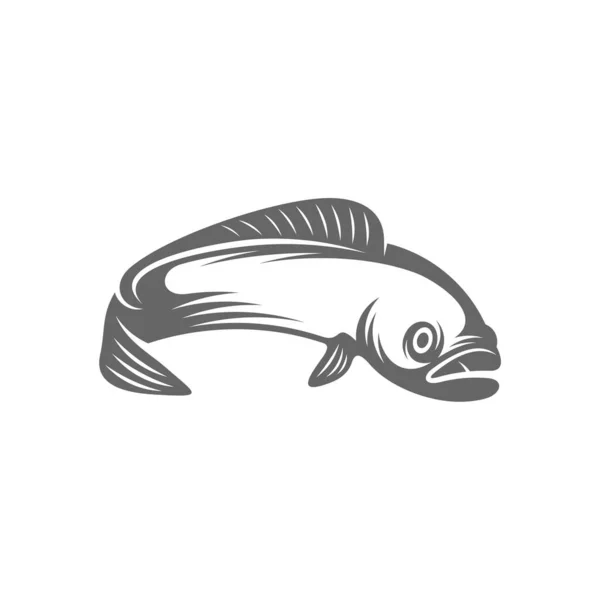 Vector Logotipo Fish Cork Plantilla Conceptos Diseño Logotipo Creative Fish — Vector de stock