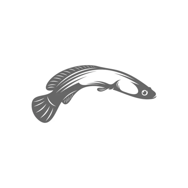 Wektor Logo Fish Cork Wzór Logo Creative Fish Cork Symbol — Wektor stockowy