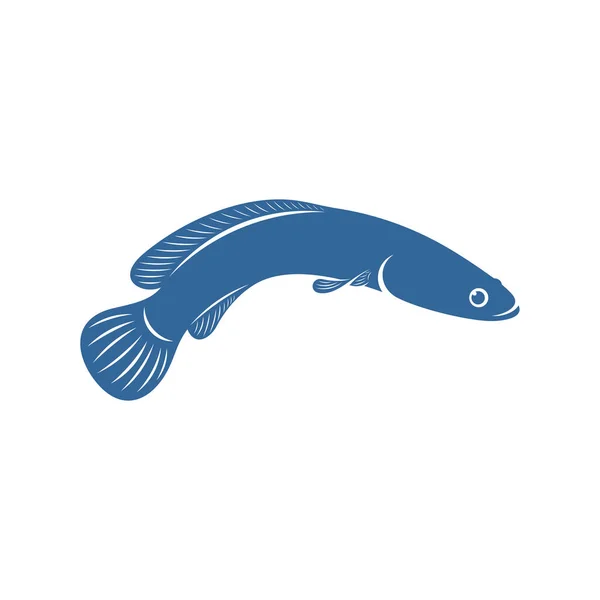 Fish Cork Logo Vektörü Creative Fish Cork Logo Tasarımı Şablon — Stok Vektör