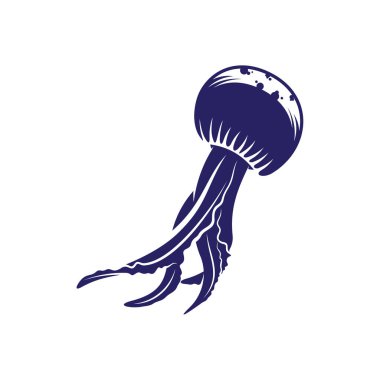 Denizanası tasarım vektör çizimi, Yaratıcı Denizanası logo tasarımı şablon, simge sembolleri