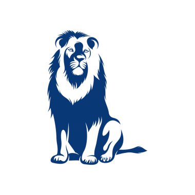 Aslan tasarımı vektör illüstrasyonu, Yaratıcı Aslan logosu tasarımı şablon, simge sembolleri