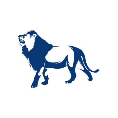 Aslan tasarımı vektör illüstrasyonu, Yaratıcı Aslan logosu tasarımı şablon, simge sembolleri