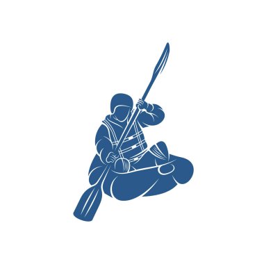 Rafting tasarım vektör illüstrasyonu, Yaratıcı Rafting logo tasarımı şablon, simge sembolleri