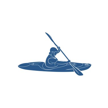 Rafting tasarım vektör illüstrasyonu, Yaratıcı Rafting logo tasarımı şablon, simge sembolleri
