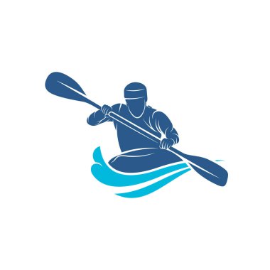 Rafting tasarım vektör illüstrasyonu, Yaratıcı Rafting logo tasarımı şablon, simge sembolleri