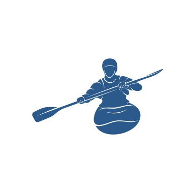 Rafting tasarım vektör illüstrasyonu, Yaratıcı Rafting logo tasarımı şablon, simge sembolleri