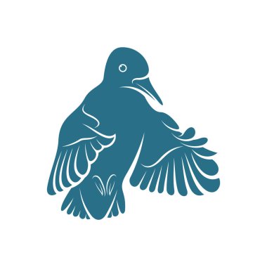 Kingfisher Bird tasarım vektör çizimi, Creative Kingfisher Bird logo tasarımı şablon, simge sembolleri