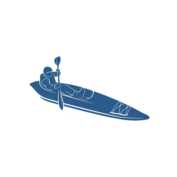 Rafting Tasarım Vektör Illüstrasyonu Yaratıcı Rafting Logo Tasarımı Şablon Simge — Stok Vektör