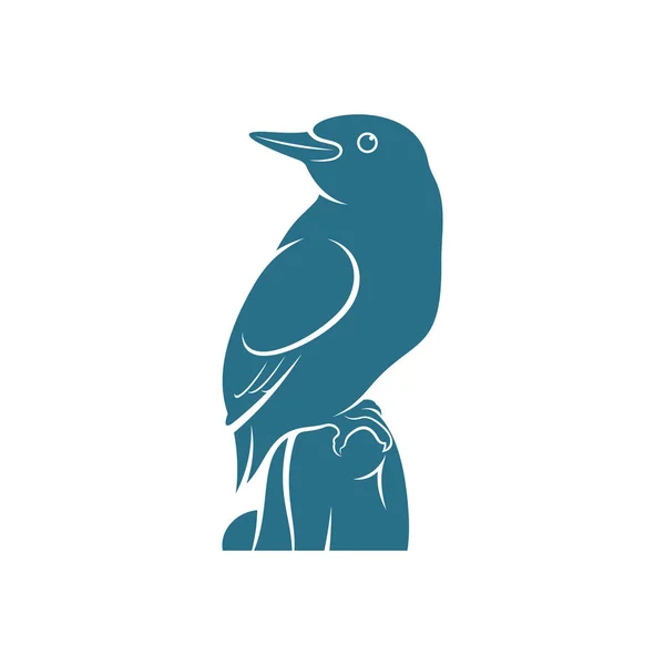 Kingfisher Bird Design Vector Illustration Creative Kingfisher Bird Logo Design — Vetor de Stock