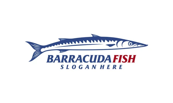 Illustration Vectorielle Conception Poisson Barracuda Modèle Conception Logo Poisson Barracuda — Image vectorielle