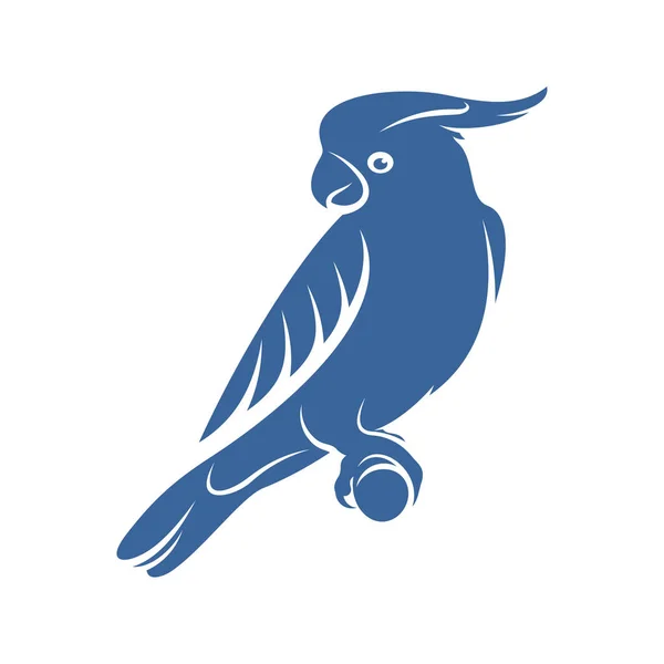 Cockatoo Ptačí Design Vektorové Ilustrace Creative Papoušek Ptačí Logo Design — Stockový vektor