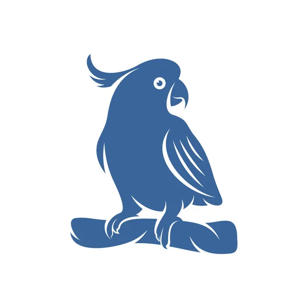 Ilustracja Wektora Projektu Ptaka Kakadu Wzór Koncepcji Projektu Logo Papugi — Wektor stockowy