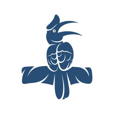 Rangkong Kuş tasarım vektör çizimi, Creative Rangkong Kuş logo tasarımı şablon, simge sembolleri