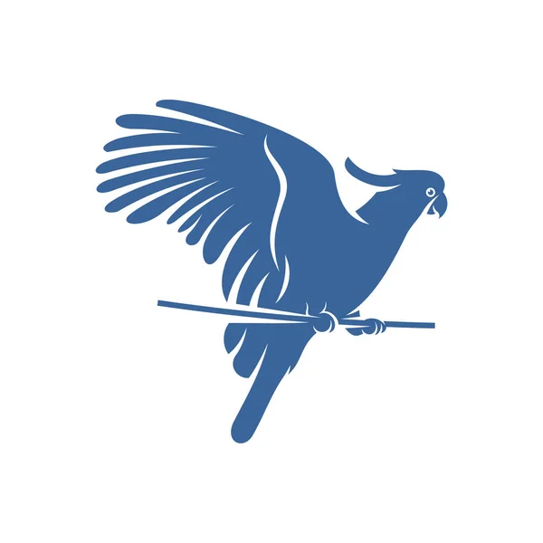 Illustration Vectorielle Design Cockatoo Bird Modèle Conception Logo Creative Parrot — Image vectorielle