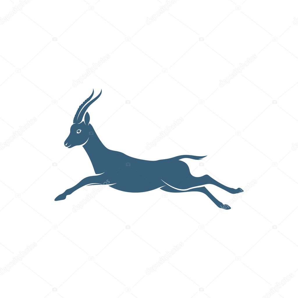 Antelope design vector illustration, Creative antelope logo design concepts template, icon symbol