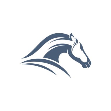 At tasarımı vektör çizimi, yaratıcı at logosu şablonu, simge sembolü