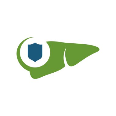 Kalkan logo şablonu olan karaciğer, Yaratıcı Karaciğer logo tasarımı kavramları