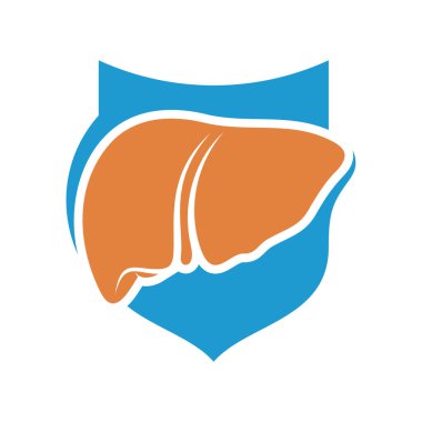 Kalkan logo şablonu olan karaciğer, Yaratıcı Karaciğer logo tasarımı kavramları