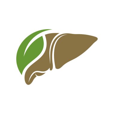 Yaprak logo vektör şablonlu karaciğer, Yaratıcı Karaciğer logo tasarımı kavramları