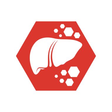 Hexagon logo vektör şablonu olan karaciğer, Creative Liver logo tasarım kavramları