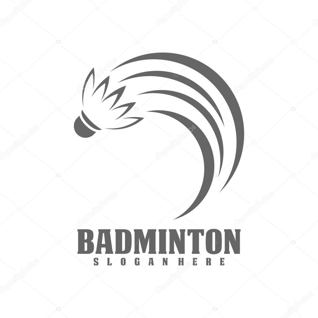 Professional Badminton Sports Team Championship Logo, Creative Badminton design concepts template, icon symbol