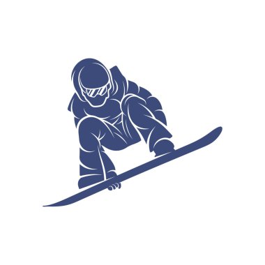 Snowboard tasarımı vektör çizimi, Yaratıcı Snowboard logosu tasarımı şablon, simge sembolleri