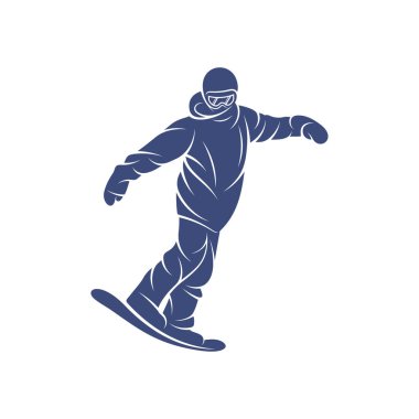 Snowboard tasarımı vektör çizimi, Yaratıcı Snowboard logosu tasarımı şablon, simge sembolleri